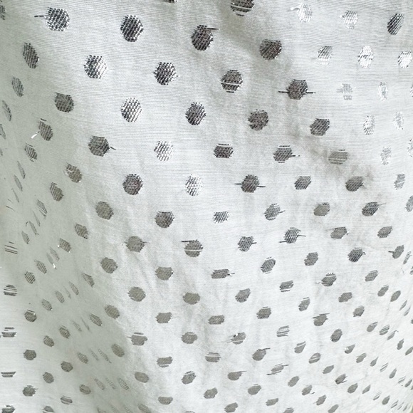 Anthropologie Kopal Tiered Mini Dress White with Metallic Threads Size S - Picture 9 of 10